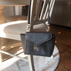 Black leather coach shoulder/crossbody bag.